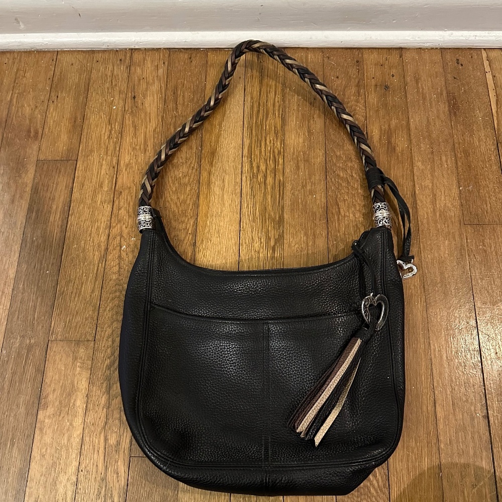 Brighton Barbados Ziptop Hobo with Braided Strap